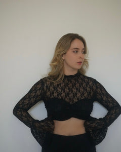 Anastasia Lace Cropped Top